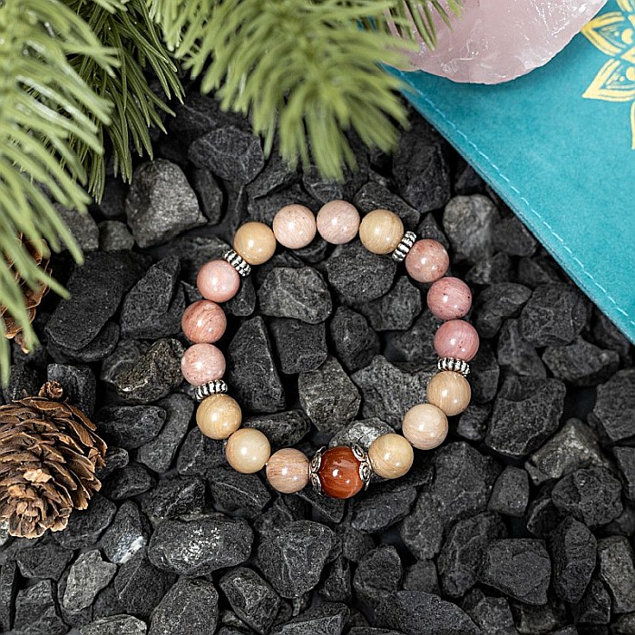 Bratara din pietre semipretioase de Rodonit, Tora, margele de 8mm [7]