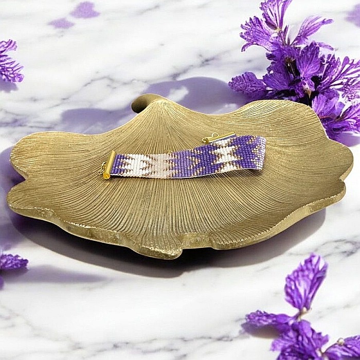 Bratara eleganta femei Poesis din margele Miyuki, impletita manual [3]