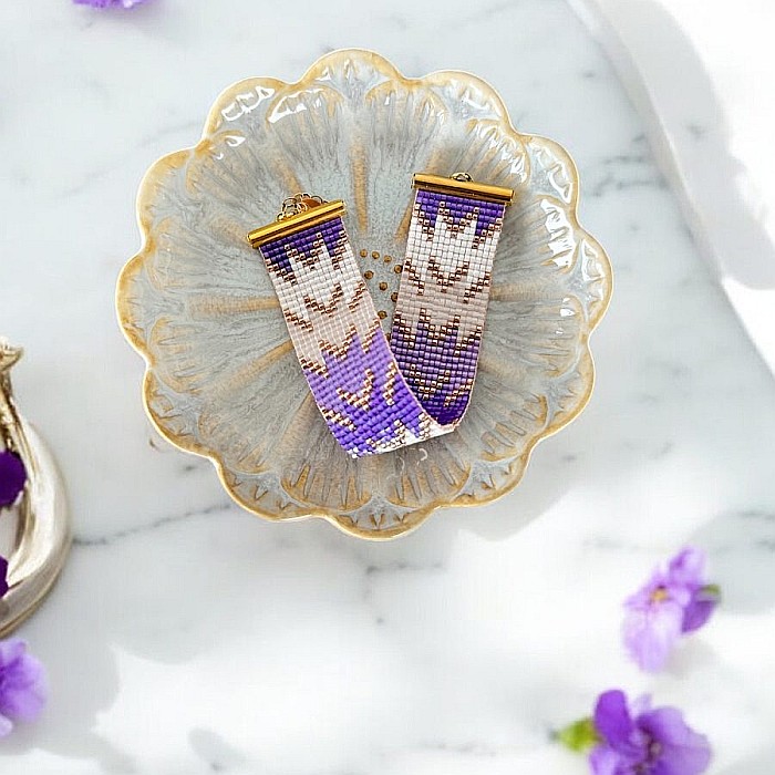 Bratara eleganta femei Poesis din margele Miyuki, impletita manual [9]