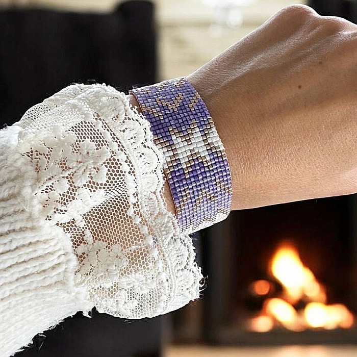 Bratara eleganta femei Poesis din margele Miyuki, impletita manual [1]