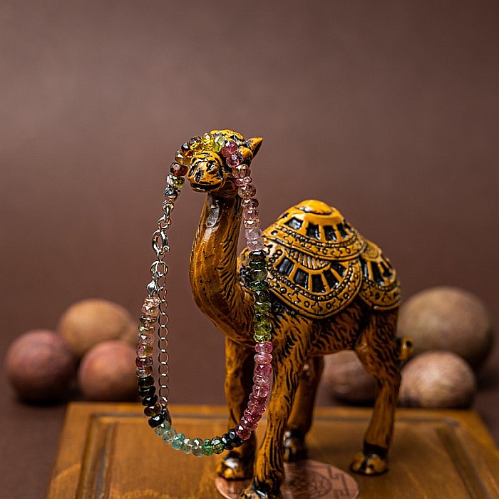 Bratara Felicity din turmalina multicolora rondele A++, inchidere din Argint 925 [3]