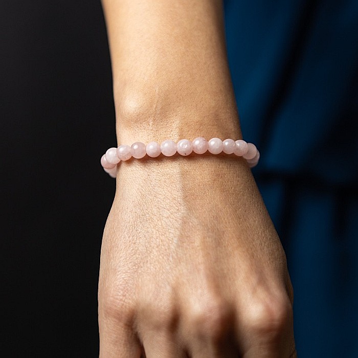 Bratara femei din pietre semipretioase de Jad Roz, Shannon, sfere de 6mm [2]