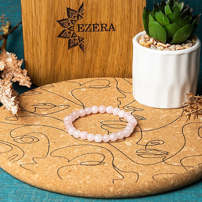 Bratara femei din pietre semipretioase de Jad Roz, Shannon, sfere de 6mm [8]