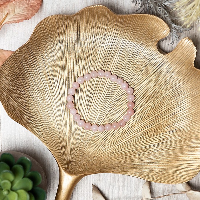 Bratara femei din pietre semipretioase de Jad Roz, Shannon, sfere de 6mm [6]