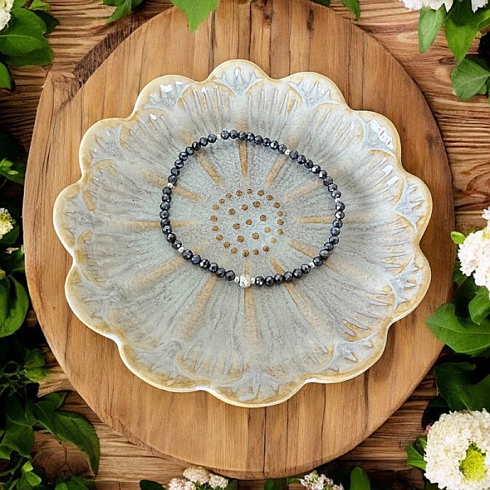 Bratara femei Elaine din Hematit cu Titan cu accesorii din Argint 925 [2]