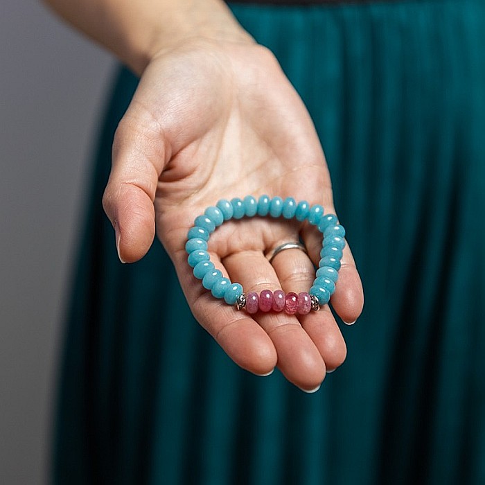 Bratara femei handmade din pietre semipretioase Angelite, Letitia [2]