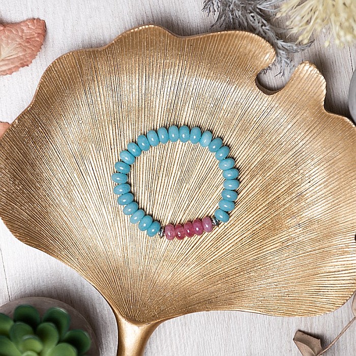 Bratara femei handmade din pietre semipretioase Angelite, Letitia [5]