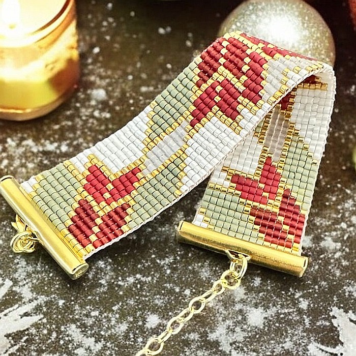 Bratara handmade eleganta, impletita cu Margele Miyuki, Selma [6]