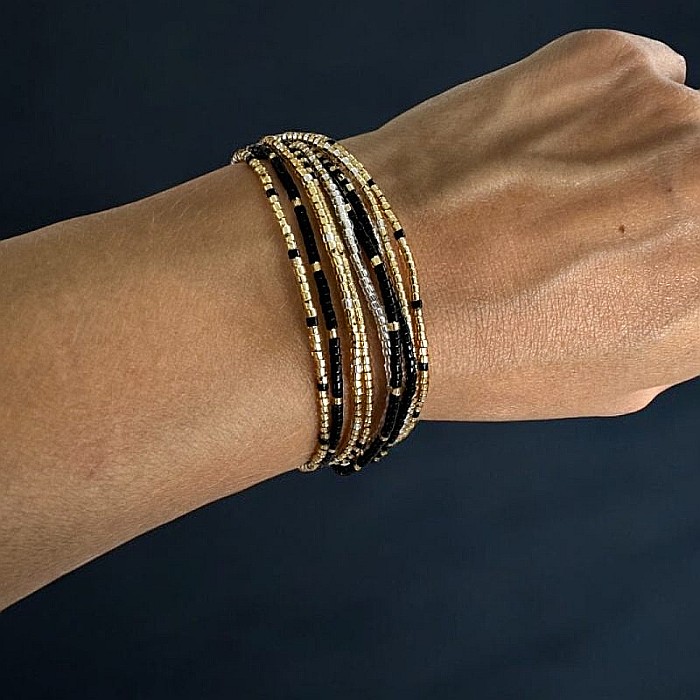 Bratara handmade margele Miyuki pentru femei cu mai multe straturi, pe snur [2]