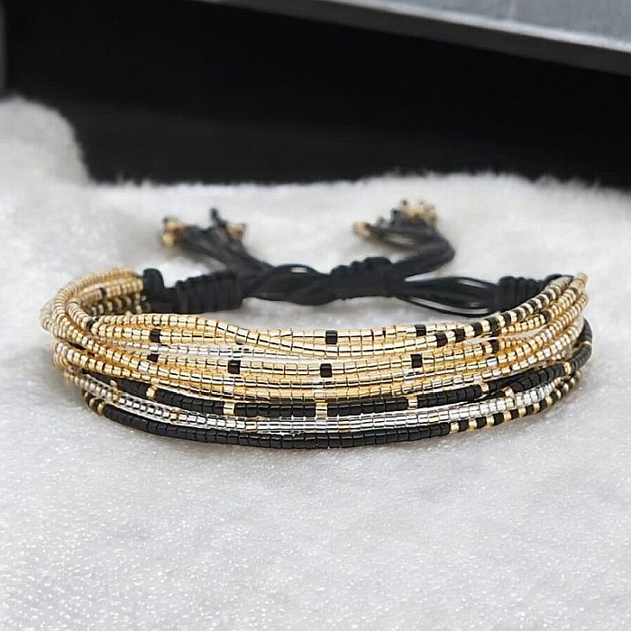 Bratara handmade margele Miyuki pentru femei cu mai multe straturi, pe snur [1]