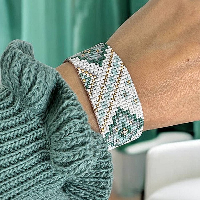 Bratara handmade lata multistrat din margele Miyuki, impletita manual, Amaris [1]