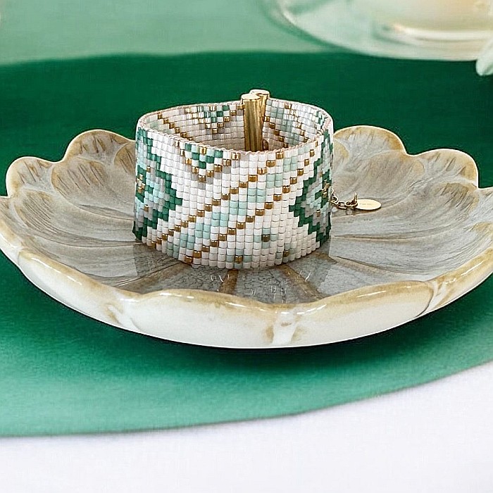 Bratara handmade lata multistrat din margele Miyuki, impletita manual, Amaris [2]