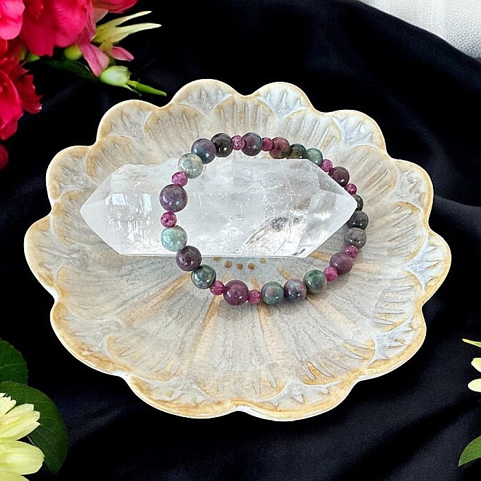 Bratara handmade rubin natural Roana, margele de 6mm si 4mm [5]