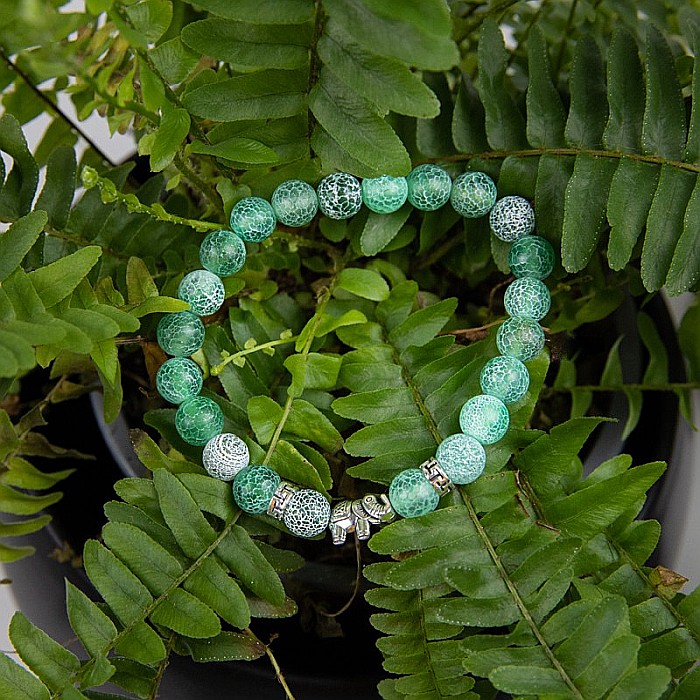 Bratara ”LARISSA” din Pietre Naturale Weathered Agate cu Accesoriu Elefant [4]