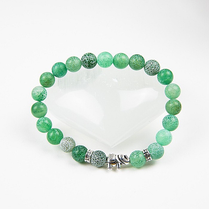 Bratara ”LARISSA” din Pietre Naturale Weathered Agate cu Accesoriu Elefant [2]