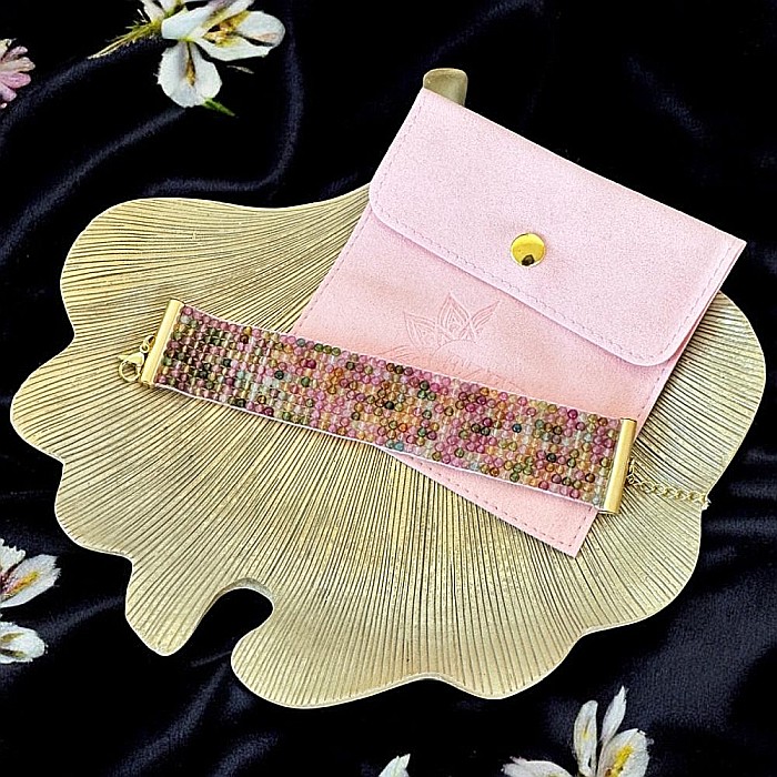 Bratara multistrat Neena din cristale de turmalina Candy naturala multicolora [7]