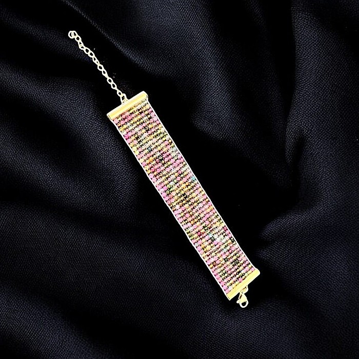 Bratara multistrat Neena din cristale de turmalina Candy naturala multicolora [5]