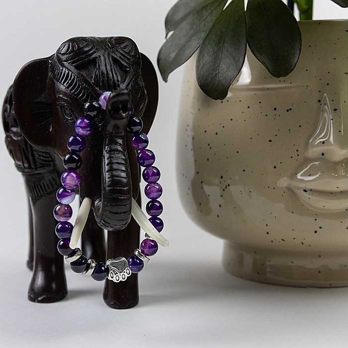 Bratara “PAW” din Pietre Naturale de Agata si Accesoriu Labuta de Catel [4]