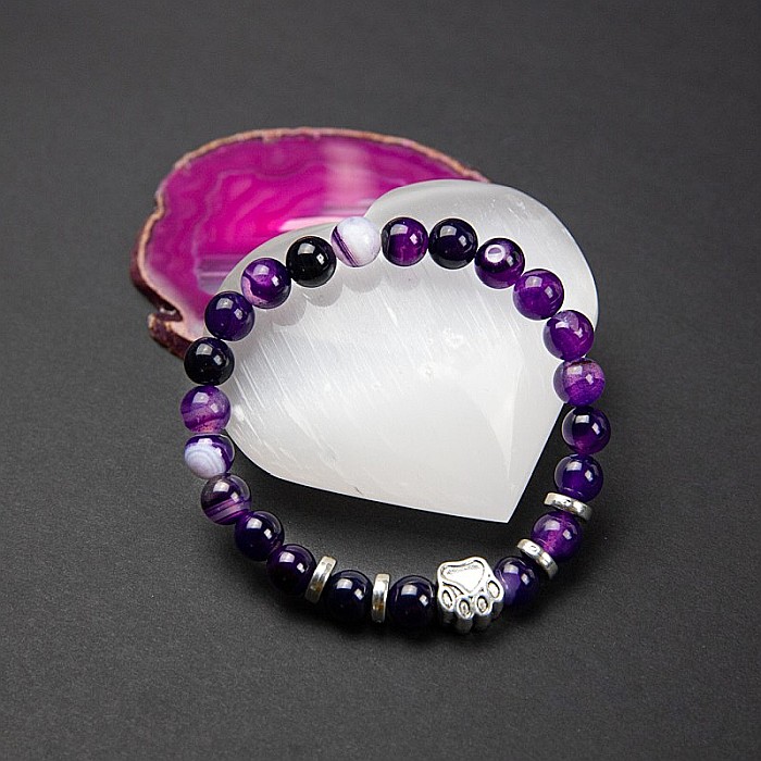 Bratara “PAW” din Pietre Naturale de Agata si Accesoriu Labuta de Catel [1]