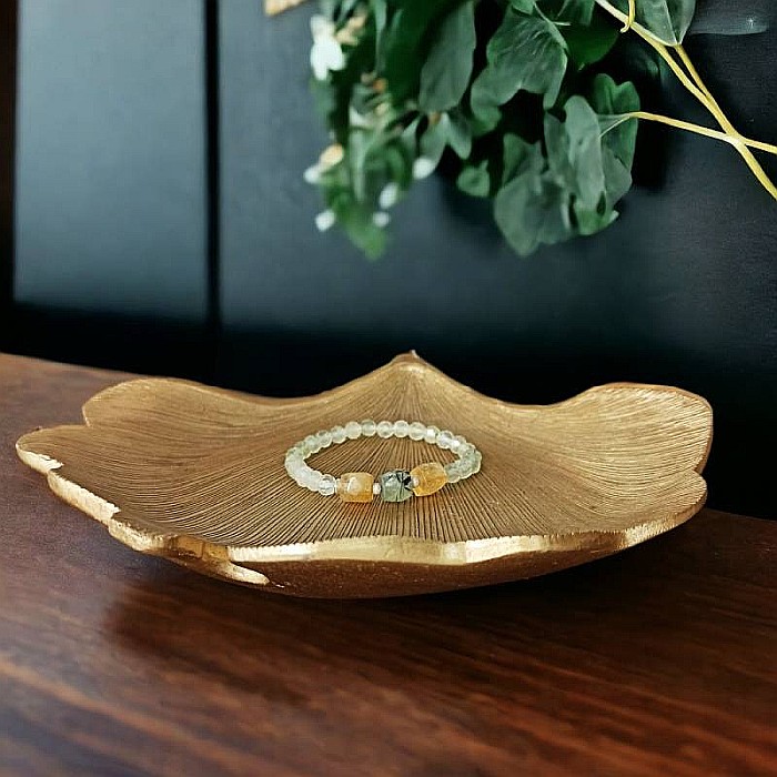 Bratara pentru femei Sipra, din cristale de Prehnit fatetate si Lemon Cuart cu accesorii din argint 925 [6]