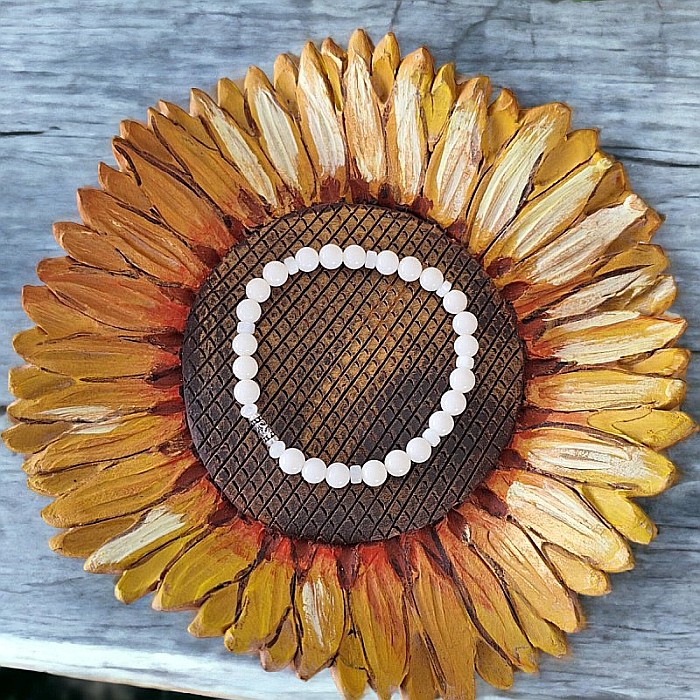 Bratara pietre naturale albe de Coral cu accesorii din Argint 925, Cindy [4]