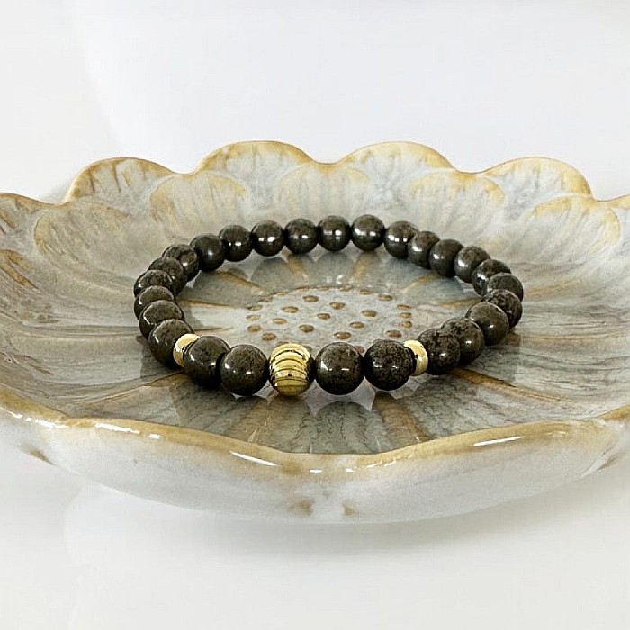 Atrage abundenta-Bratara pirita Devi, pentru femei, cu accesorii din argint placate cu aur [3]