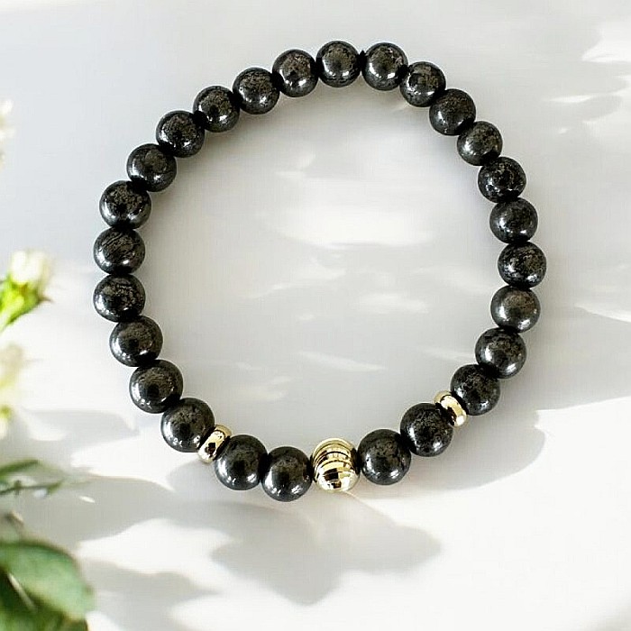 Atrage abundenta-Bratara pirita Devi, pentru femei, cu accesorii din argint placate cu aur [5]