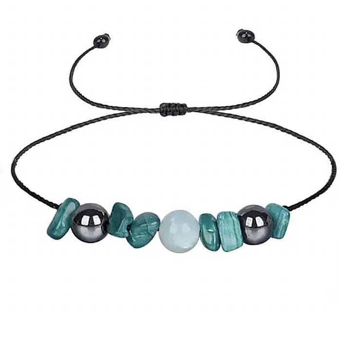 Bratara snur Believe You Can din cristale de Malachit, Hematit si Amazonit [2]