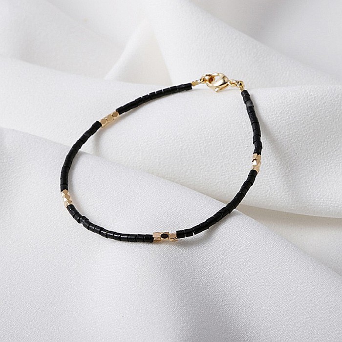 Bratara Tashi din cristale naturale de Agat Negru [7]