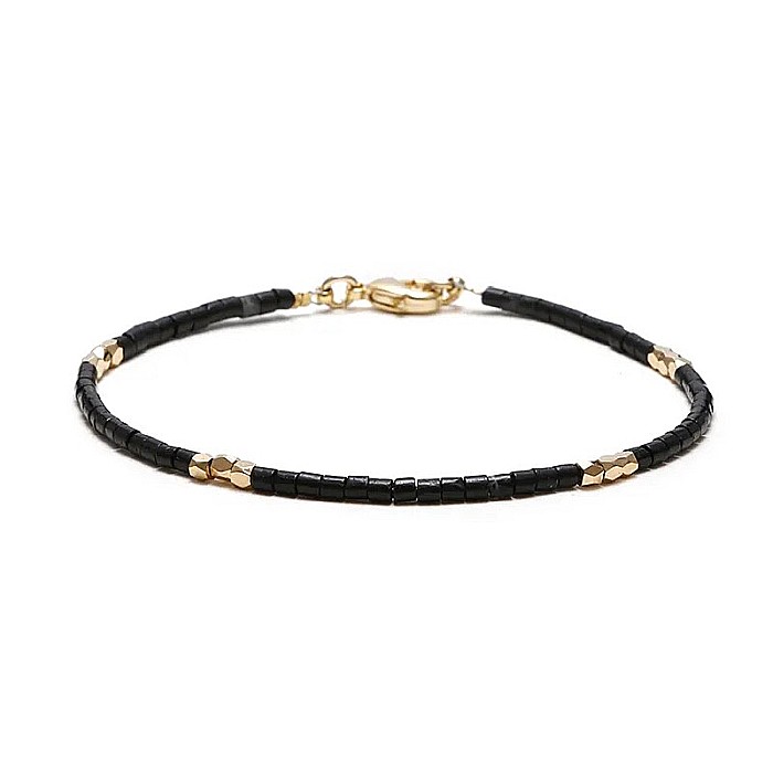 Bratara Tashi din cristale naturale de Agat Negru [8]