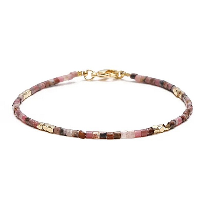 Bratara Tashi din cristale naturale de Strawberry quartz (cuart culoarea capsunii) [2]