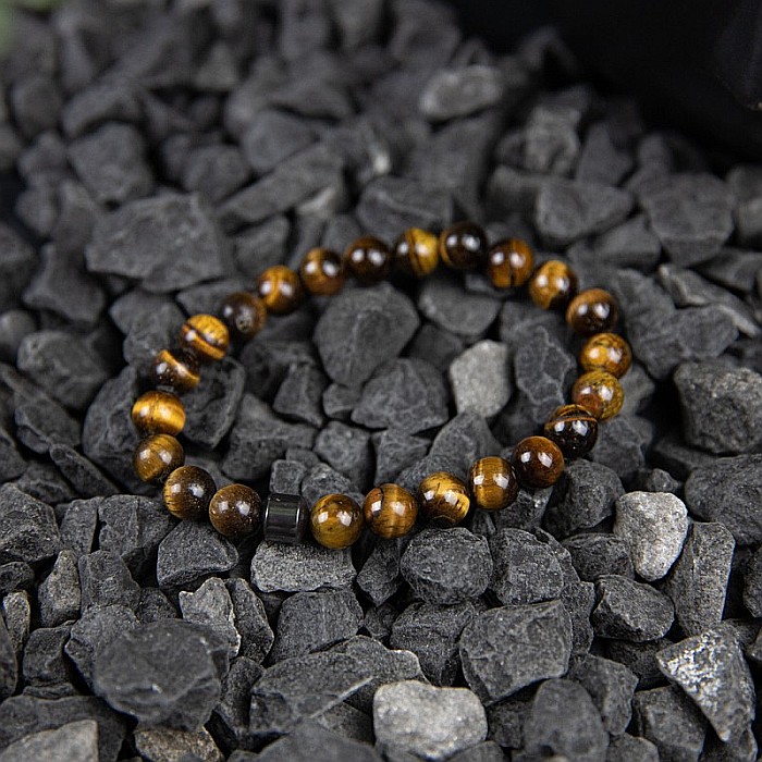 Bratara “TIGER” cu Pietre Naturale Ochi de Tigru de 8mm si Hematit Magnetic [2]
