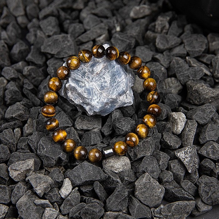 Bratara “TIGER” cu Pietre Naturale Ochi de Tigru de 8mm si Hematit Magnetic [1]