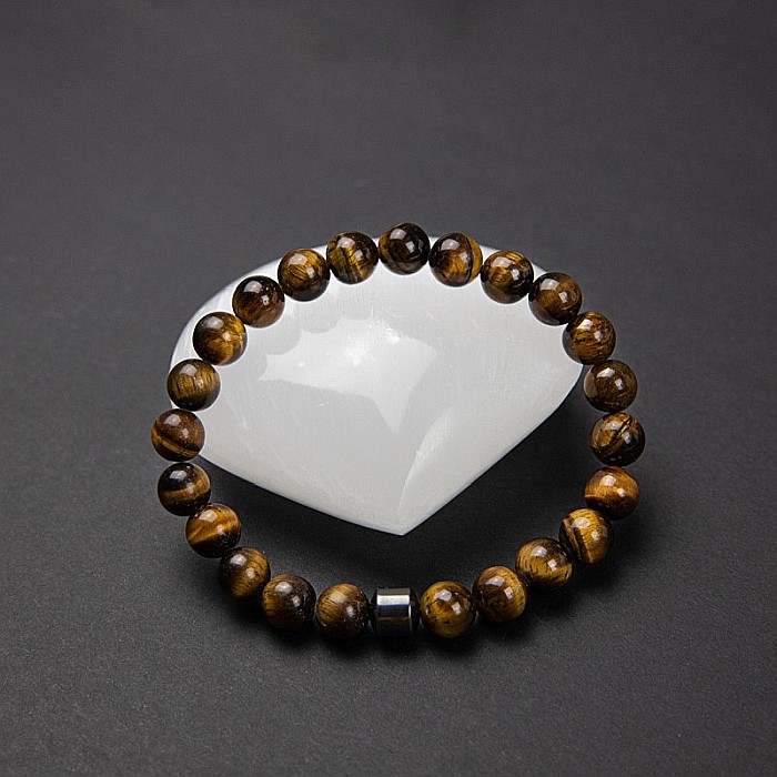 Bratara “TIGER” cu Pietre Naturale Ochi de Tigru de 8mm si Hematit Magnetic [3]