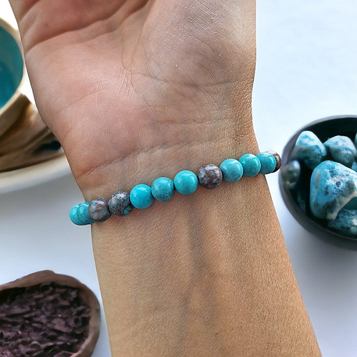 Bratara turcoaz natural Kyra cu accesorii din Argint 925 [4]