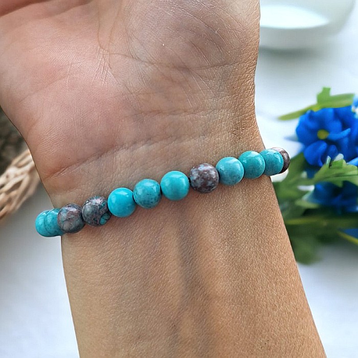 Bratara turcoaz natural Kyra cu accesorii din Argint 925 [7]