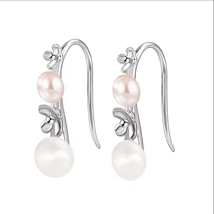 Cercei argint 925 platinum cu perle Greta [4]