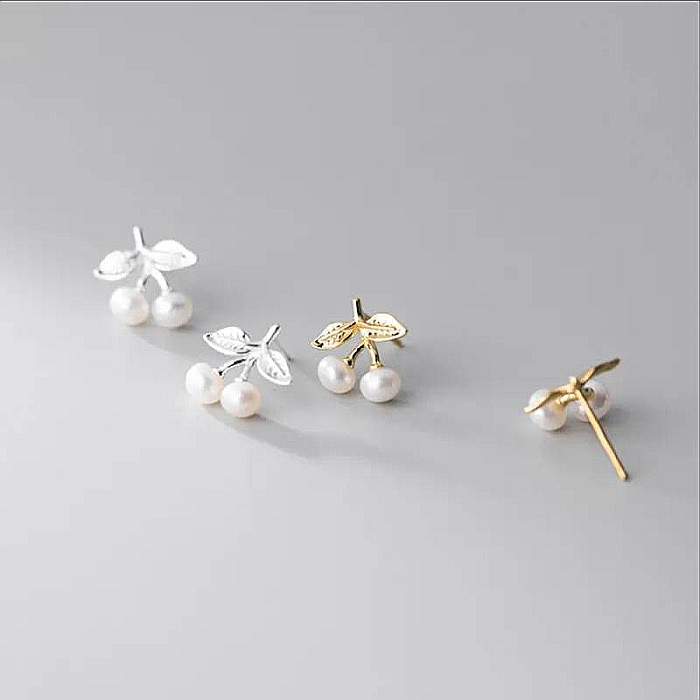 Cercei din argint model cirese ❤️ delicati si feminini [3]