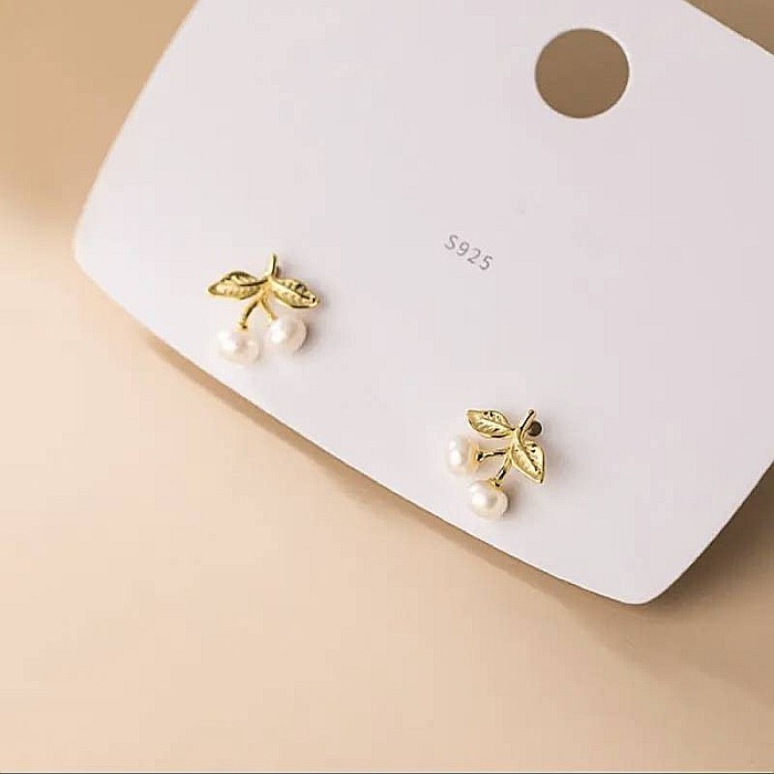 Cercei din argint model cirese ❤️ delicati si feminini [4]