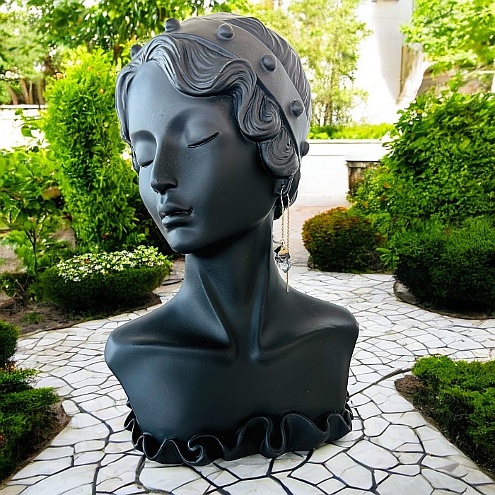 Cercei lungi drop cu cristal brut de Diamant Herkimer placati cu aur [2]