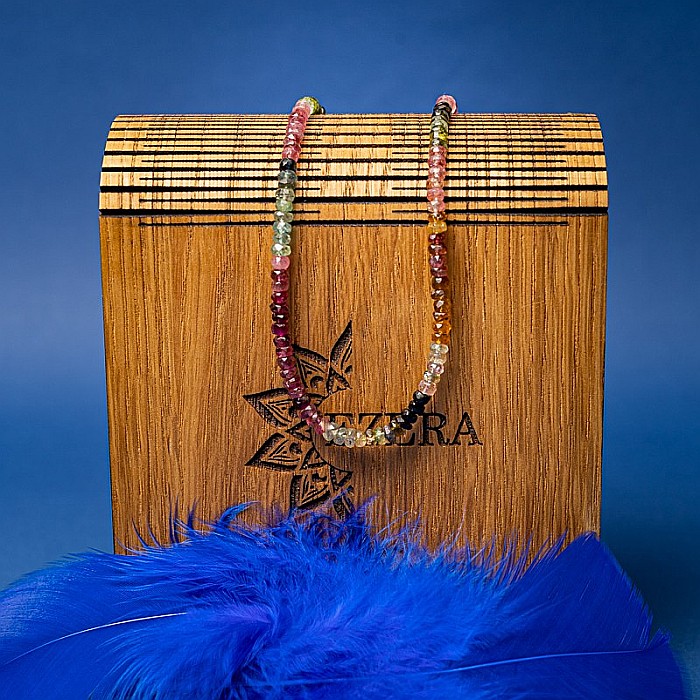 Choker Felicity din turmalina multicolora rondele A++, inchidere din Argint 925 [3]