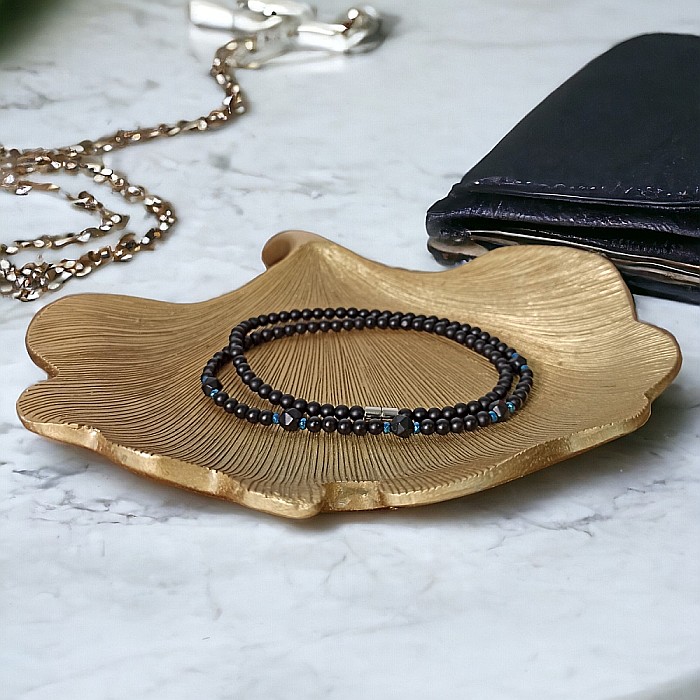 Colier barbati Eran din margele de Onix mat si hematit cu inchidere magnetica [8]