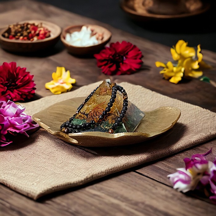 Colier barbati Yuri din margele de agat, ochi de tigru si Turmalina cu inchidere magnetica [7]