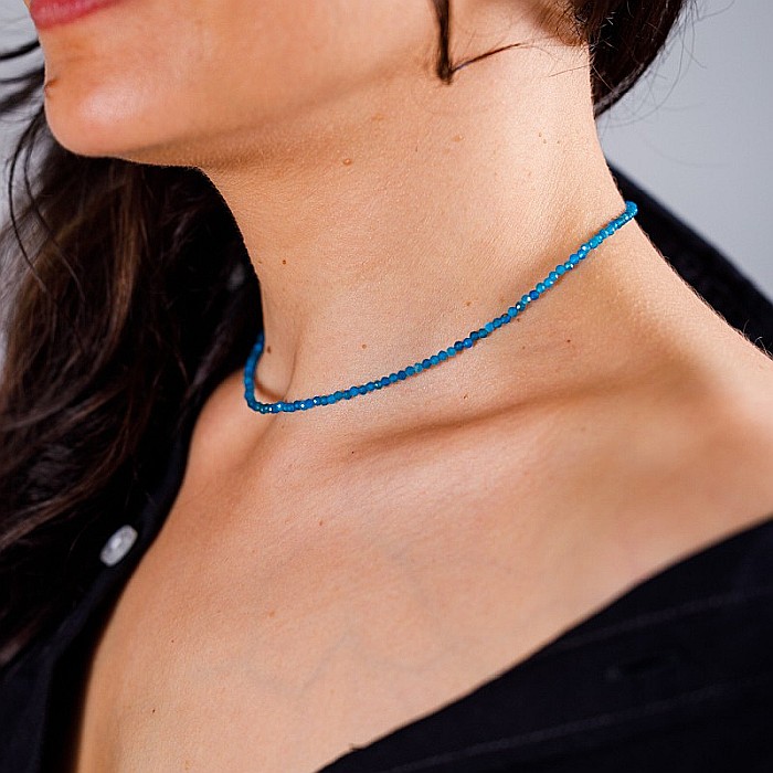 Colier choker Hetal din pietre semipretioase apatit natural [5]