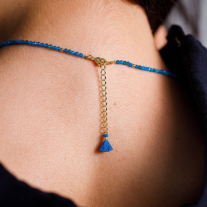 Colier choker Hetal din pietre semipretioase apatit natural [13]