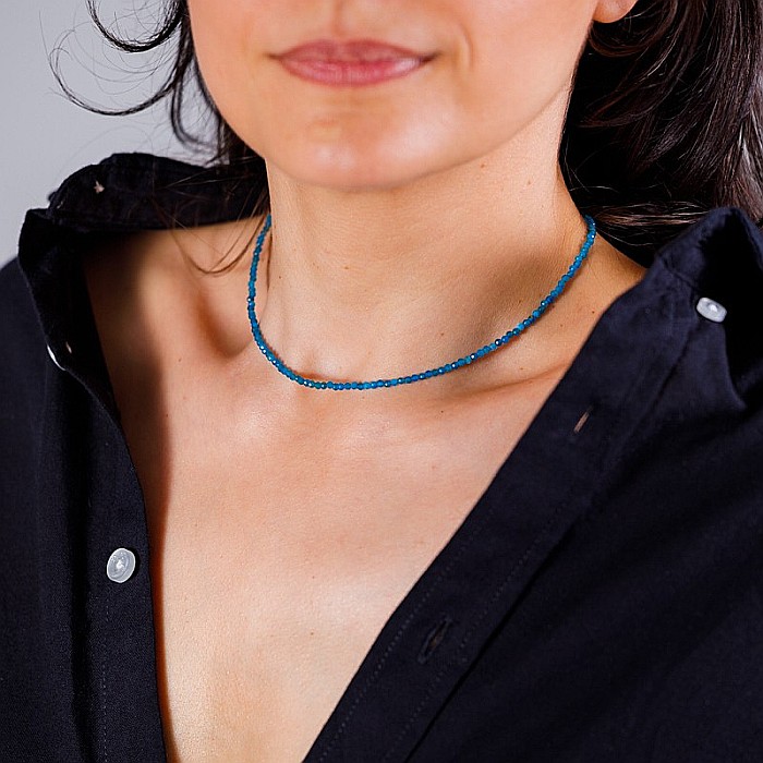 Colier choker Hetal din pietre semipretioase apatit natural [11]