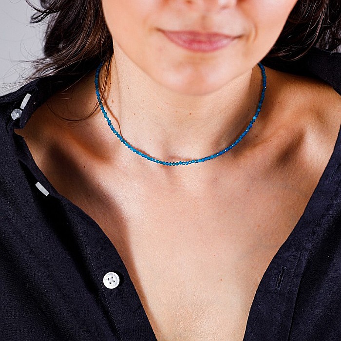 Colier choker Hetal din pietre semipretioase apatit natural [10]