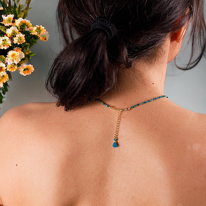 Colier choker Hetal din pietre semipretioase turcoaz natural [8]