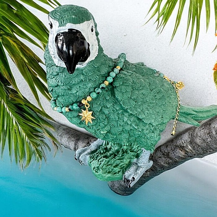 Colier choker Labradorit Celia cu accesorii din argint placat cu aur [4]