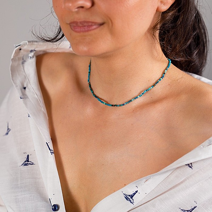 Colier choker Minis pietre semipretioase Crisocola [14]